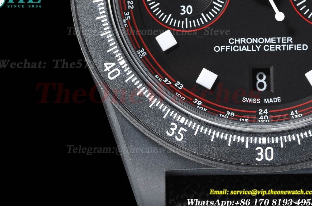 M+F Pelagos TI Chrono Black FXD NY Car A7750 43mm Dial 0119